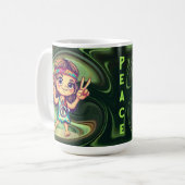 ヒッピーピース コーヒーマグカップ (正面左)
