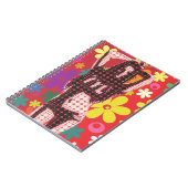 ヒッピーフラワーチャイルド60sテーマ ノートブック (左側)