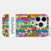 ヒッピーフラワーパワー オーダーメイド Case-Mate iPhoneケース (裏面 (横))