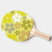 ヒッピーフローライエローパステルフラワーシームレスパター 卓球ラケット (横)
