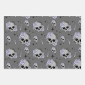 ヒッピーフローラスカル ラッピングペーパーシート (正面2)