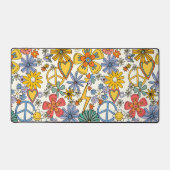 ヒッピーフローラデザイン デスクマット (正面)