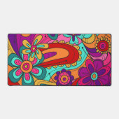 ヒッピーフローラデザイン デスクマット (正面)