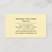 ヒッピーフローラフレーム、フローラ 名刺 (裏面)