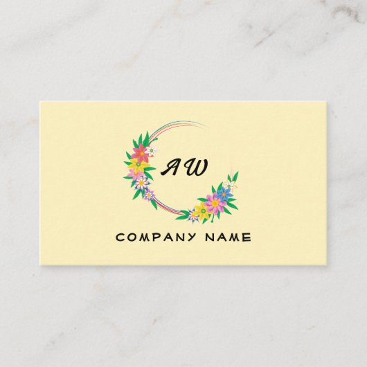 ヒッピーフローラフレーム、フローラ 名刺 (正面)