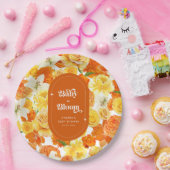 ヒッピーフローラGroovyベビーイン開花ベビーシャワー ペーパープレート (パーティー)