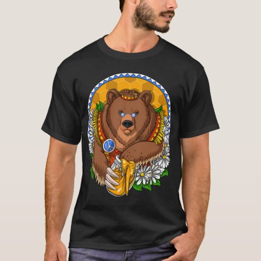 ヒッピーベア Tシャツ (正面)