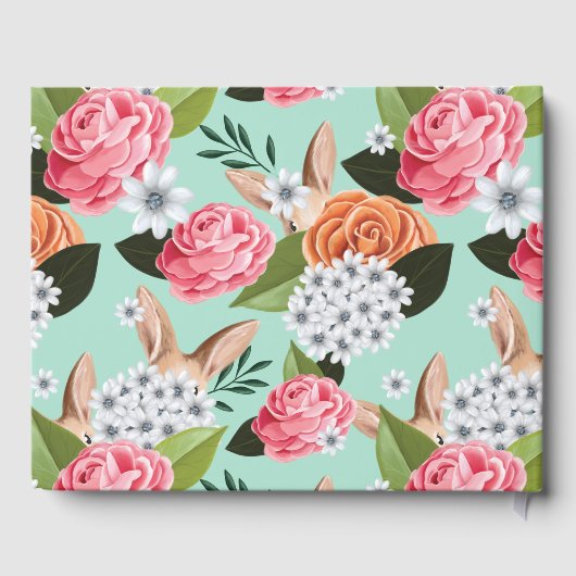 ヒッピーホップイースターフローラバニーラビットベイビーシャワー ゲストブック (裏面)