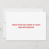 ヒッピーホリデー フォト カラフル レインボー レトロ カード (裏面)