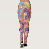 ヒッピーボヘミアンフローラマンダラパカラフループルミックス レギンス (裏面)