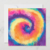 ヒッピーボホ絞り染めタイブライダルシャワー招待状 招待状 (裏面)