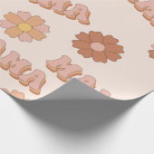 ヒッピーママの継ぎ目のない柄。Groovyの背景。M ラッピングペーパー (角)