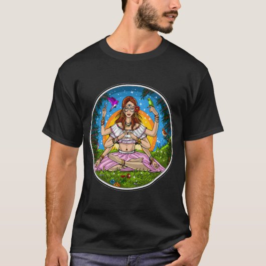 ヒッピーメディテーション Tシャツ (正面)