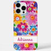 ヒッピーリトログラフィカルフラワーパーソナル Case-Mate iPhoneケース (裏面)