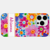 ヒッピーリトログラフィカルフラワーパーソナル Case-Mate iPhoneケース (裏面 (横))