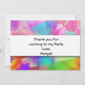 ヒッピーレインボーレトロ感謝カード 招待状 (裏面)