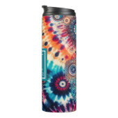 ヒッピーレトロタイダイモノグラムのン タンブラー (回転右)