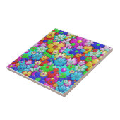 ヒッピーレトロフローラアート タイル (側面)