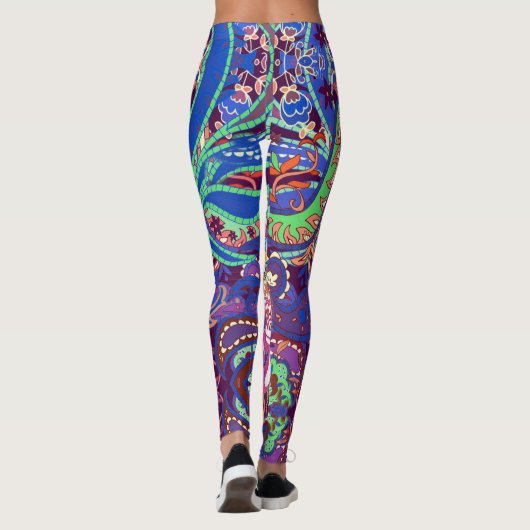 ヒッピーヴァンドリームスホープピースラブ絞り染め レギンス (裏面)