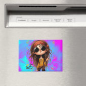 ヒッピー予測できなガールフローマグネット マグネット (インサイチュ (食洗機))