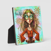 ヒッピー予測できなシック美しいテーブルトッププラーク フォトプラーク (正面)