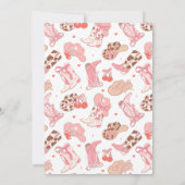 ヒッピー名門私立校風の女性のカーボーイ誕生日 招待状 (裏面)