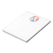 ヒッピー和平サイン ノートパッド (回転)
