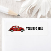 ヒッピー型バグカー差出人住所ラベル ラベル (インサイチュ)