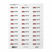 ヒッピー型バグカー差出人住所ラベル ラベル (フルシート)