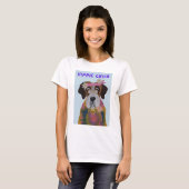ヒッピー女子セントバーナード Tシャツ (正面フル)