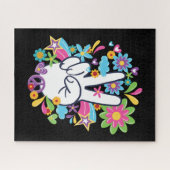 ヒッピー平和のサイン ジグソーパズル (横)