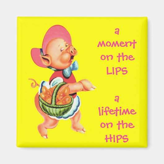 ヒッピー恋しく思ピギー冷蔵庫用マグネット マグネット (正面)