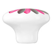 ヒッピー熱狂するピンクデイジーフラワーフローラBOHO春 セラミックノブ (側面)