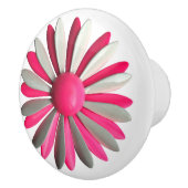 ヒッピー熱狂するピンクデイジーフラワーフローラBOHO春 セラミックノブ (右)