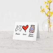 ヒッピー粉パワーベーキンググリーティングカード カード (黄色い花)