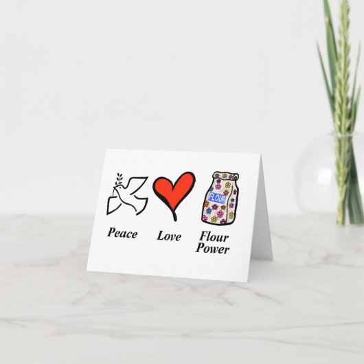 ヒッピー粉パワーベーキンググリーティングカード カード (正面)