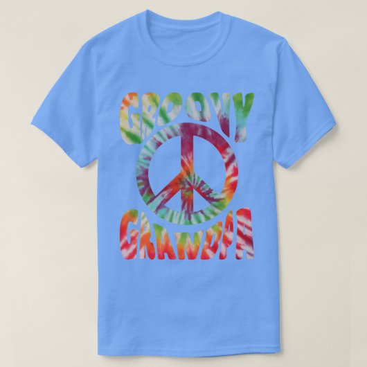 ヒッピー絞り染めヴィンテージグランパ Tシャツ (デザイン正面)