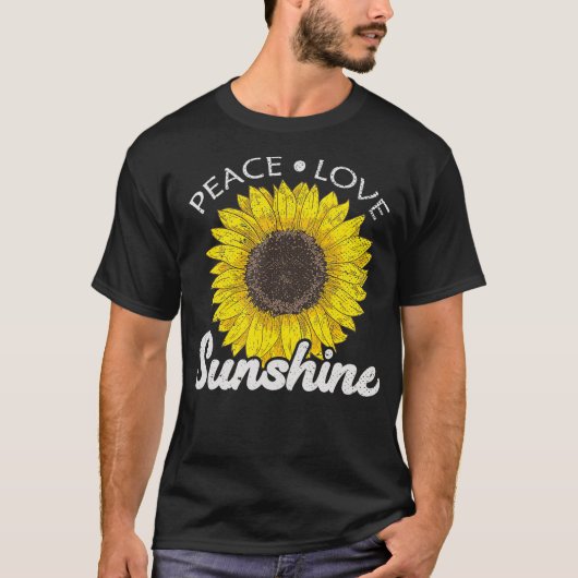 ヒッピー美花ピースラブサンシャイン Tシャツ (正面)