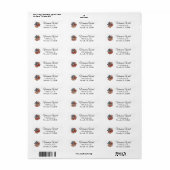 ヒッピー花パワー平和サインアメリカ国旗 ラベル (フルシート)