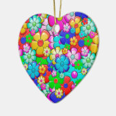 ヒッピー花磁器オーナメント セラミックオーナメント (左)
