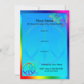 ヒッピー誕生日カスタム招待状 招待状 (裏面)