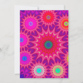 ヒッピー誕生日カード招待状 招待状 (裏面)