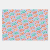 ヒッピー誕生日パーティーペリラッピング紙シート ラッピングペーパーシート (正面2)