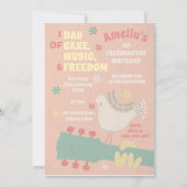 ヒッピー誕生日ベビー音楽フェスティバル招待状 招待状 (正面)