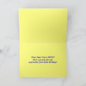 ヒッピー誕生日60th Groovy Tie-Dyeカード カード (内部)