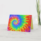 ヒッピー誕生日70th Groovy Tie-Dyeカード カード (裏面)