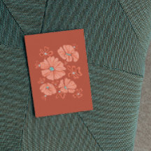 ヒッピー開花:抽象芸術レッドフラワーパワーアートワーク