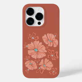 ヒッピー開花:抽象芸術レッドフラワーパワーアートワーク Case-Mate iPhone 14 PROケース