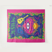 ヒッピー音楽 タペストリー (正面(横))