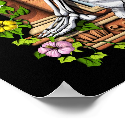 ヒッピー骨格植物 ポスター (角)